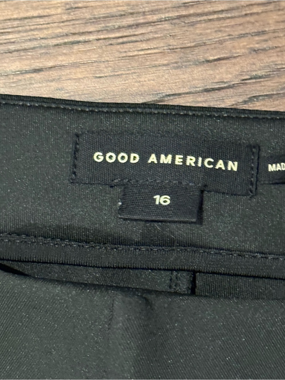 NWT Good American Scuba Wide-Leg Trouser Black 16 Plus - Picture 3 of 7